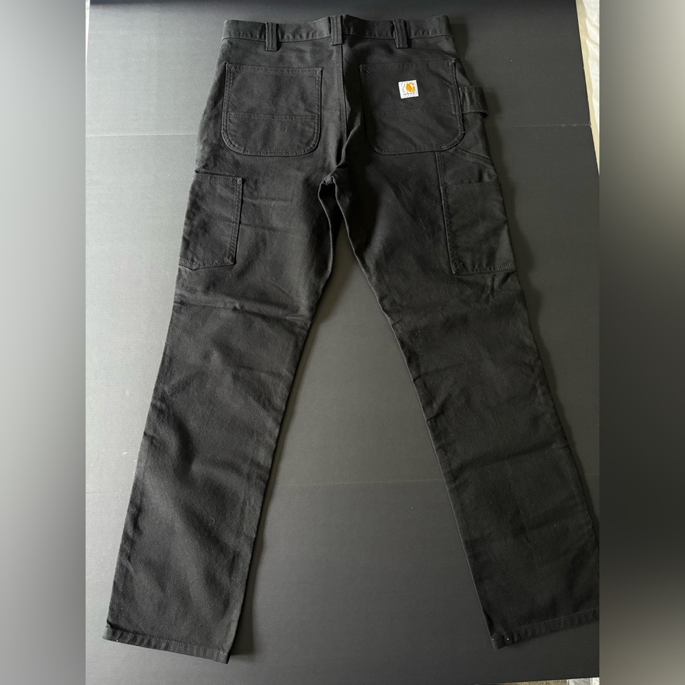 Carhartt Rugged Flex Straight Fit Carpenter Pants – Black, Size 32x32 - Picture 2 of 9